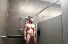 JustTheGays thumbnail for Jerking off in the gym shower while someone watches Jayson Parker jaysonparker801