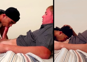 JustTheGays thumbnail for Young guy gets sucked by another guy for the first time