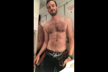 JustTheGays thumbnail for Jerking off in the airplane bathroom Franky Fox TheFrankyFox