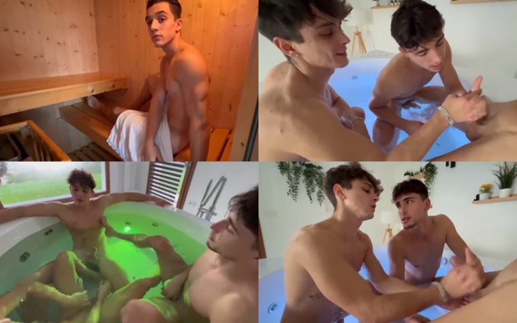 thumbnail for Samuele Cunto (sexysamu) and friends jerk off in the jacuzzi