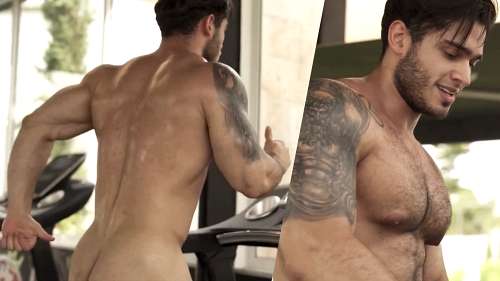 JustTheGays thumbnail for Atlas Astone – working out naked