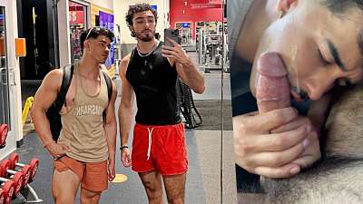 JustTheGays thumbnail for Daniel Osgood and Gino Zanetti – back seat blowjob after the gym