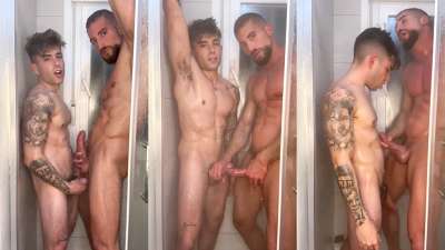 thumbnail for Leo Domenico and Rauw Gallego jerk in the shower