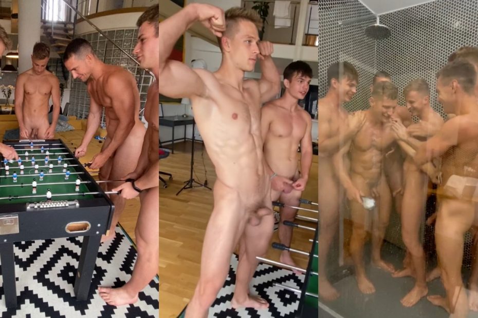 JustTheGays thumbnail for Ex-Belami models pay foosball naked