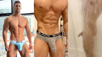 thumbnail for Kyle Hynick shows off his cock in the shower