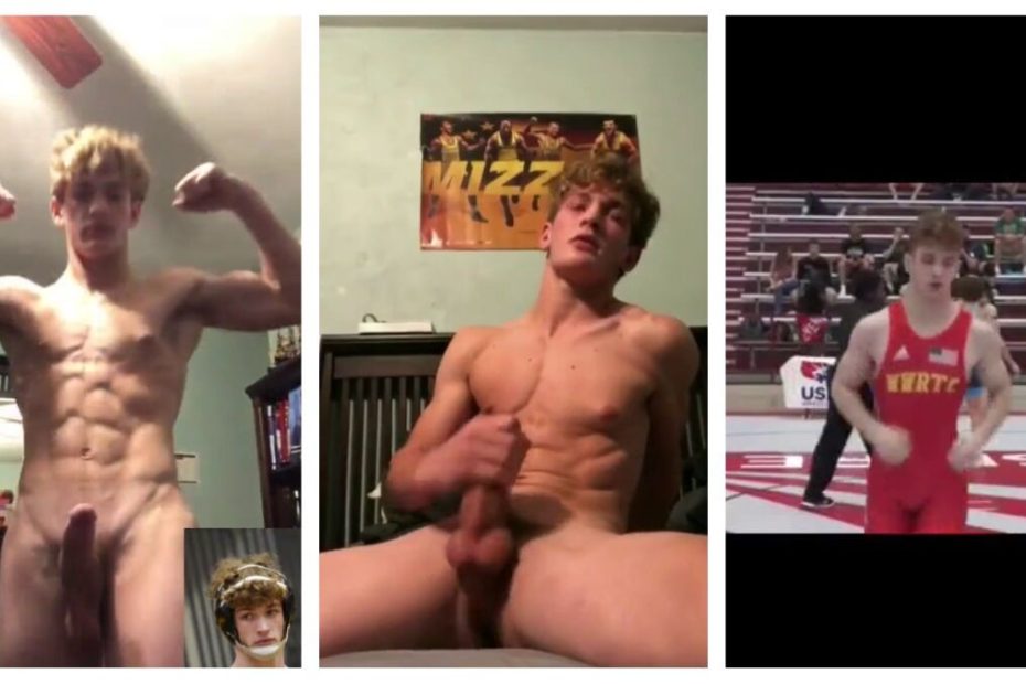 JustTheGays thumbnail for College wrestler jerks off