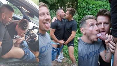 thumbnail for Gregor Scott with GayNaughtyWelsh and NaughtyGayWelsh – sucking in the woods