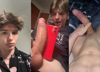 JustTheGays thumbnail for Young fit twink jerks off and cums