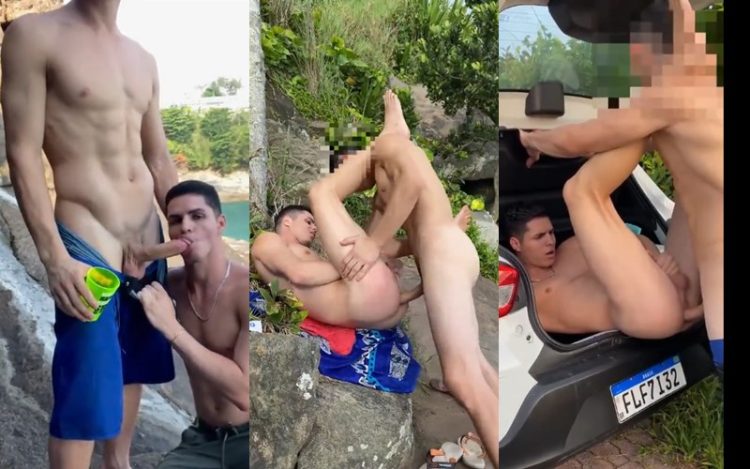 JustTheGays thumbnail for Hot fuck compilation of a fit Latin couple