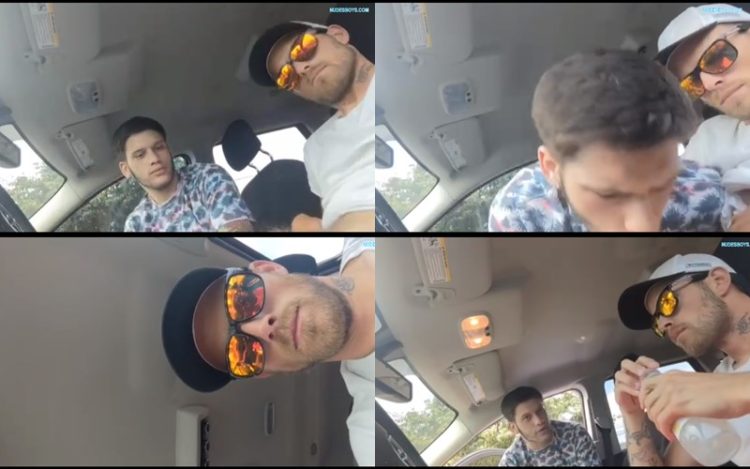 JustTheGays thumbnail for Sucking cock of handsome driver in car