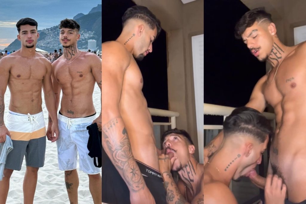 JustTheGays thumbnail for Hot brazilian influencers Rysilveira and Fabuus suck eachother