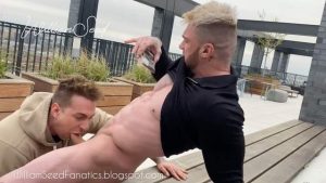 JustTheGays thumbnail for Ace Quinn and William Seed – Blowjobs on the roof