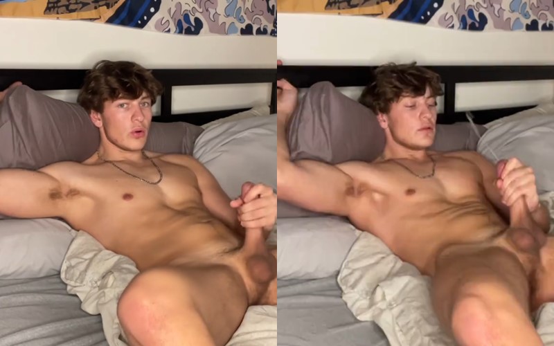 thumbnail for Conner Blakely – Jerking off in bed and cumming over my face