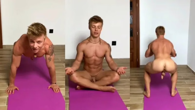 thumbnail for Fit twink works out naked