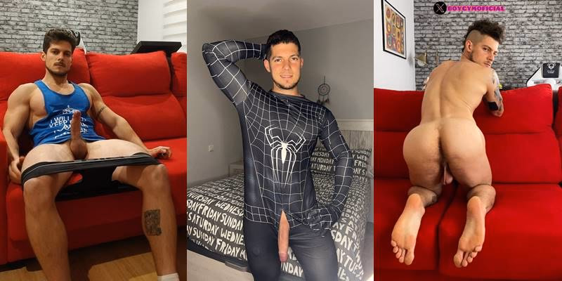 JustTheGays thumbnail for BoyGym shows off his hole while he jerks off