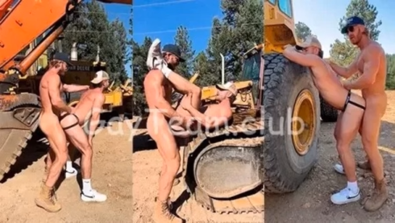 JustTheGays thumbnail for Matt Dubbe fucks Parker Nolan against a bulldozer