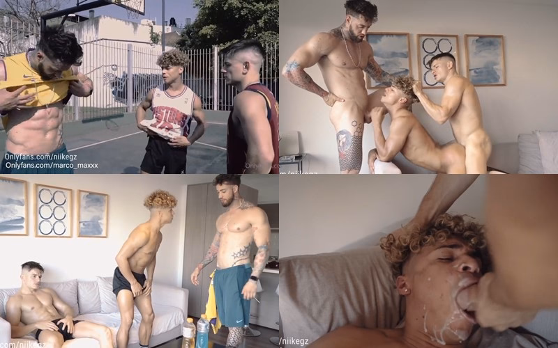 onlytwinks thumbnail for Marco Maxxx and Niikegz – a rough threesome after the game