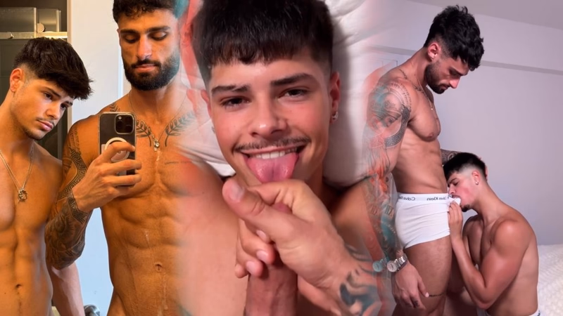 JustTheGays thumbnail for Noah (xxxfornoah) sucks Christopher Yianni (chris_topher413) until he gets a facial