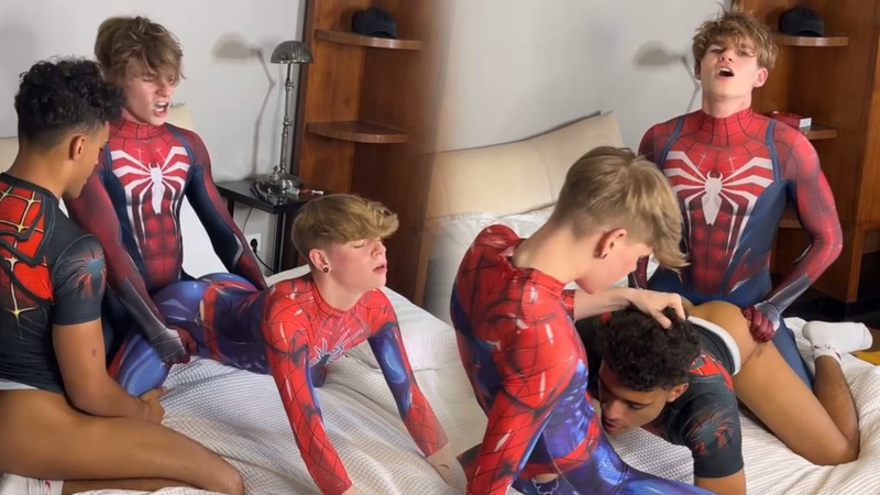 thumbnail for SpiderTwinks – a threesome with LuisTwinkyy