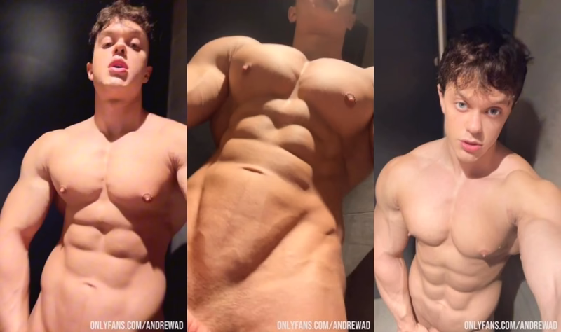 JustTheGays thumbnail for Stroking my cock while showing off my big strong muscles – Andrewad - amateur gay porn from OnlyFans JustForFans GayForFans - Jerk Off, Muscle, Solo